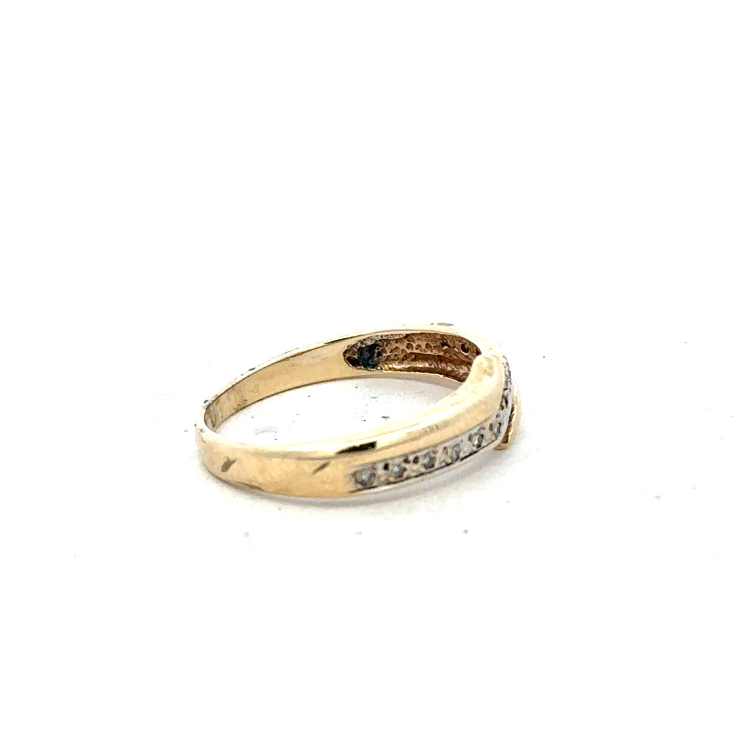 9ct yellow gold diamond ring size L1/2 (sh23832l)