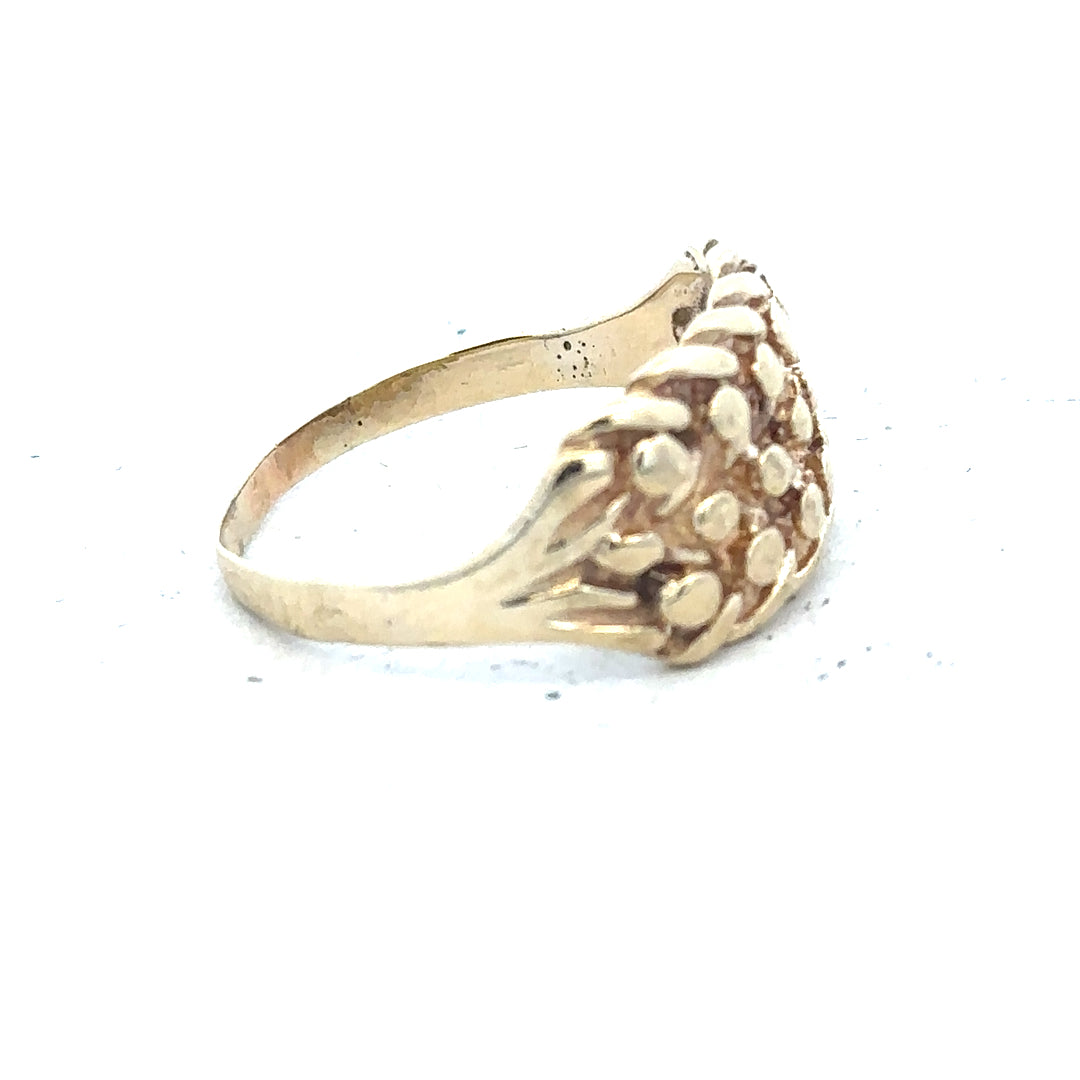 9ct yellow gold keeper ring size P1/2 (bb1889l)