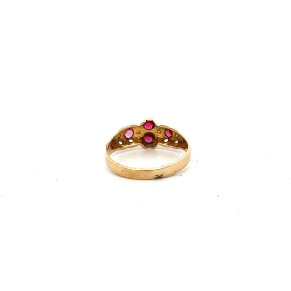 18ct yellow gold ring size M (sh25289b)