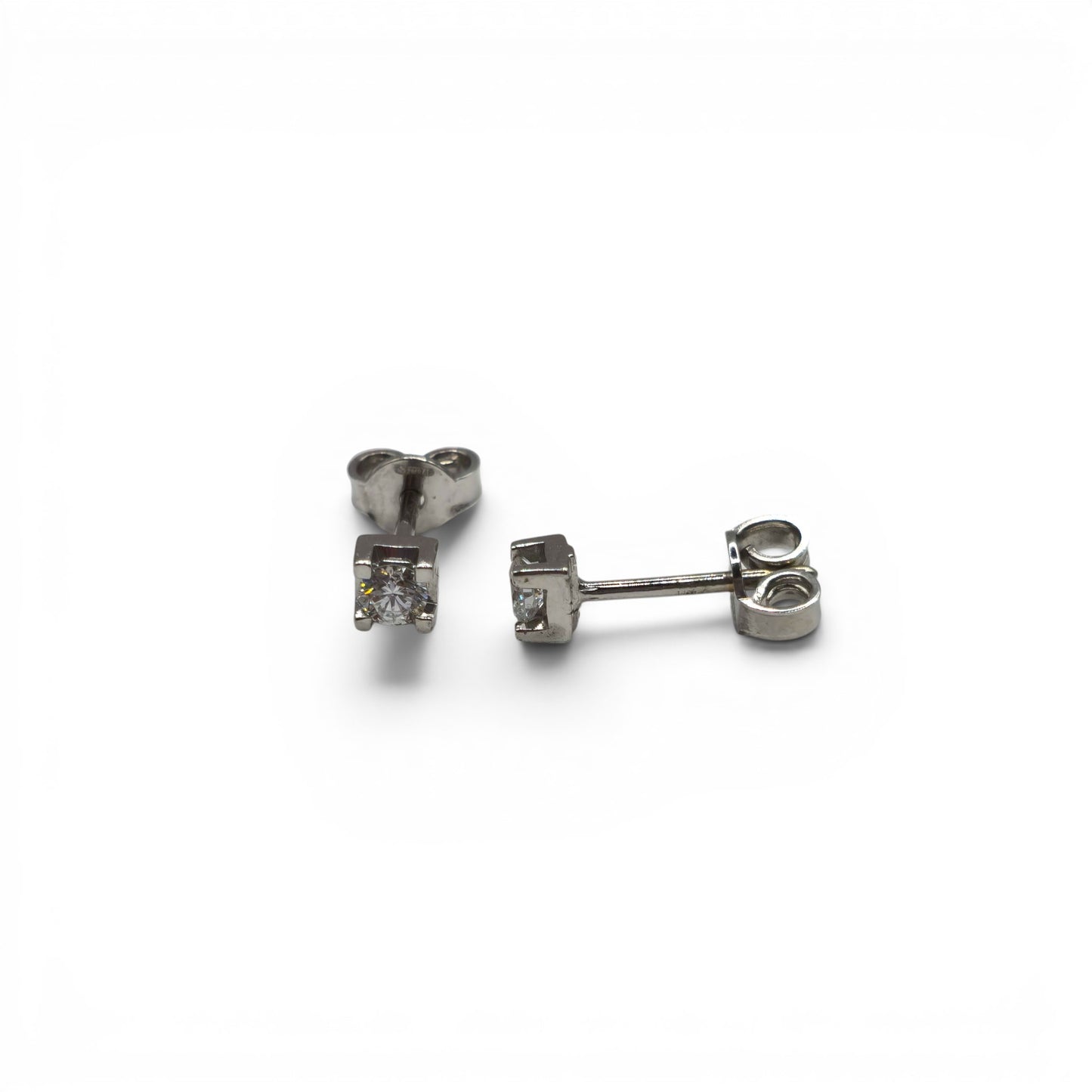 18ct white gold diamond stud earings sh24956l