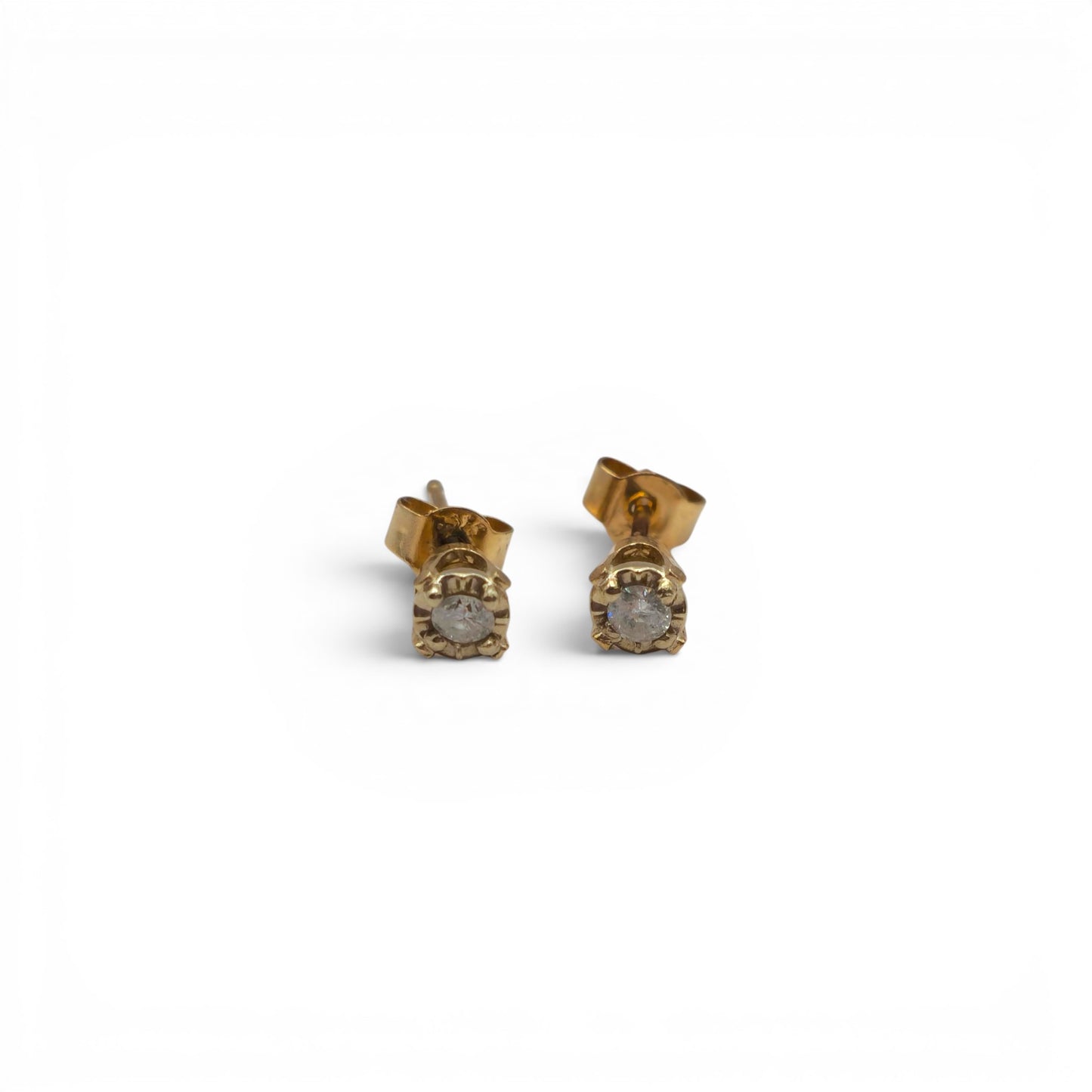 9ct yellow gold diamond stud earings sh26266b