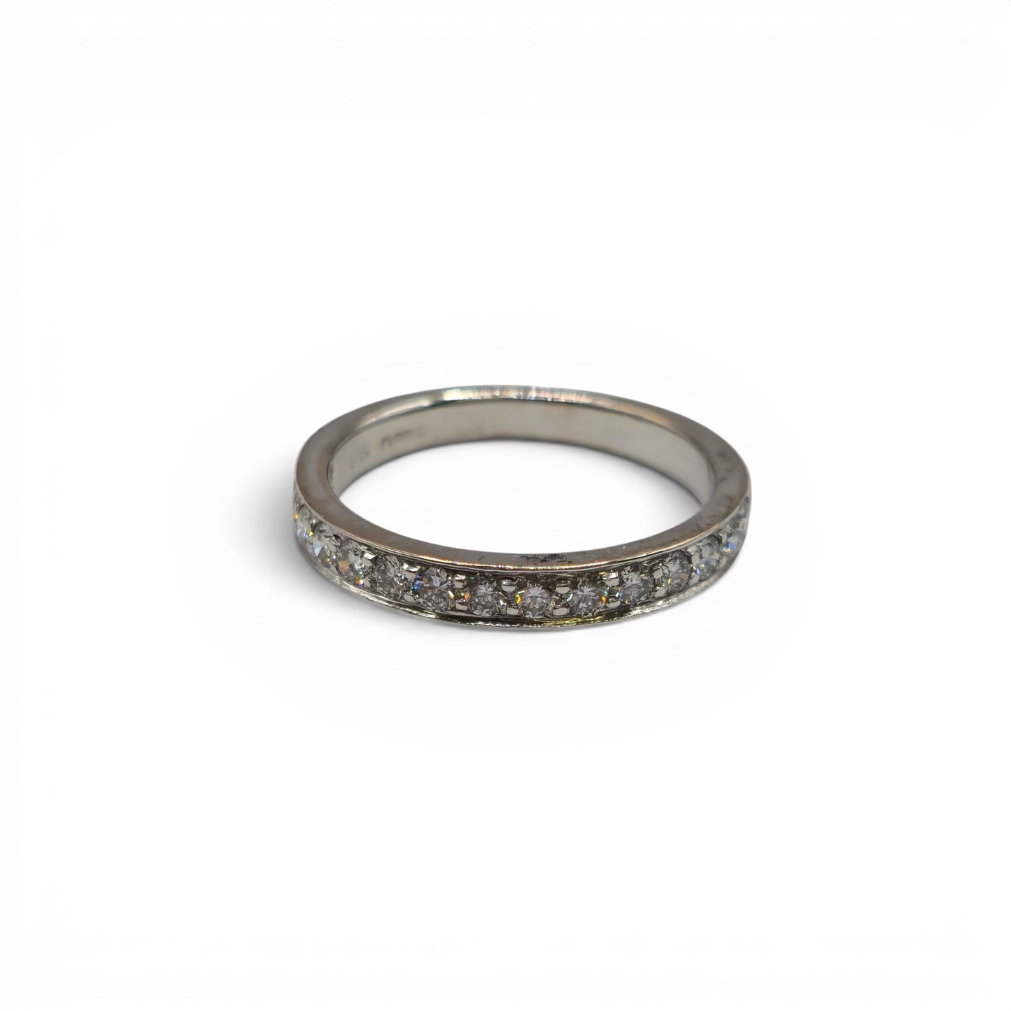 18ct white gold half eternity diamond ring sh24910l