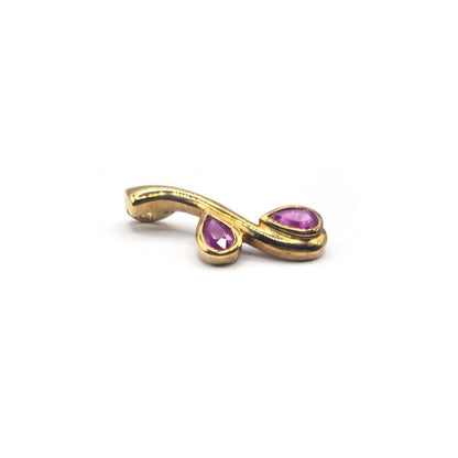 9ct yellow gold ruby pendant 1.2g (sh22965l)