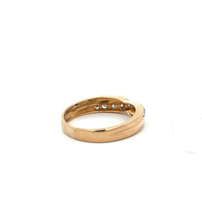 18ct yellow gold diamond ring size N (Sh23370l)
