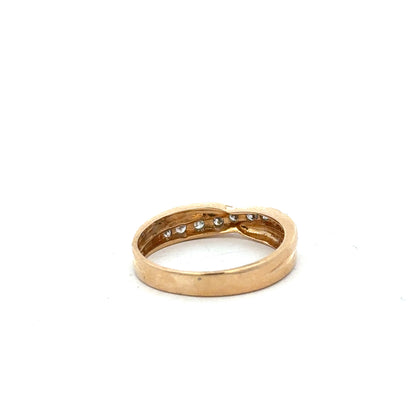 18ct yellow gold diamond ring size N (Sh23370l)