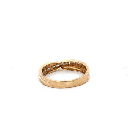 18ct yellow gold diamond ring size N (Sh23370l)