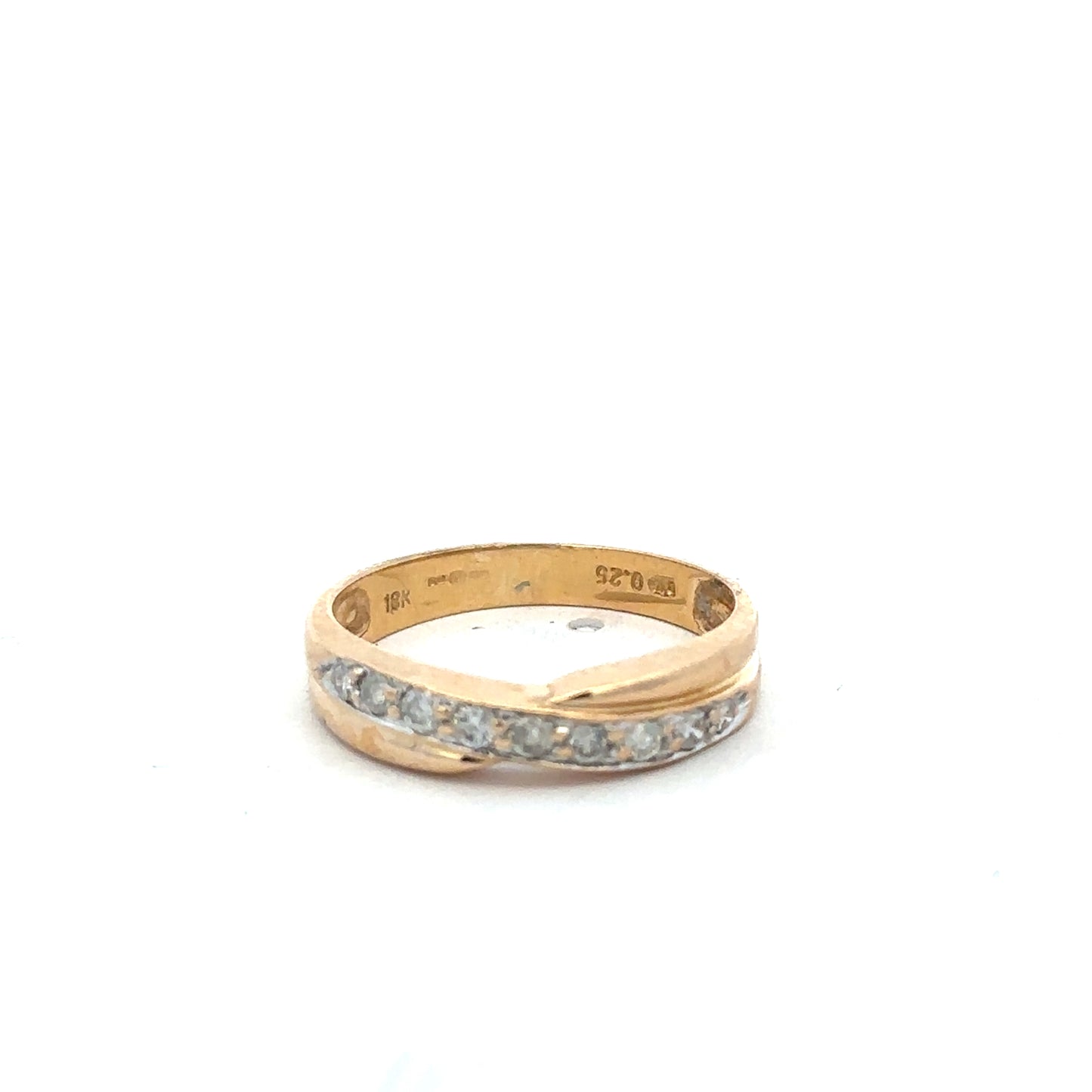 18ct yellow gold diamond ring size N (Sh23370l)