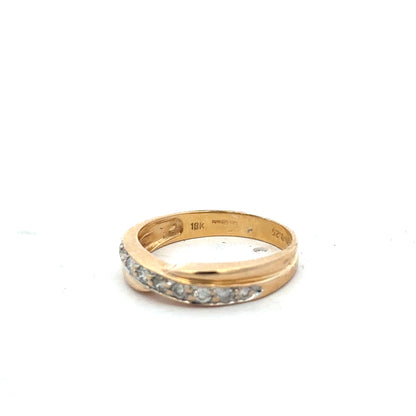 18ct yellow gold diamond ring size N (Sh23370l)