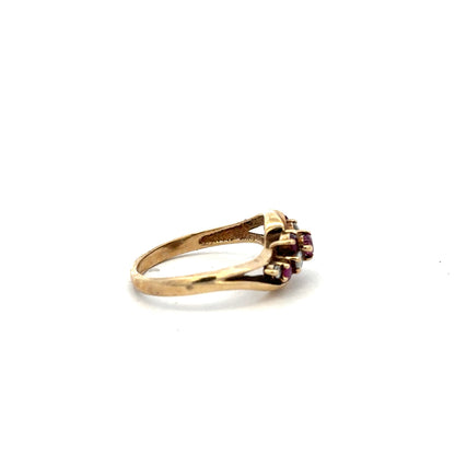 9ctd yellow gold diamond ring size M1/2 (SH23572l)