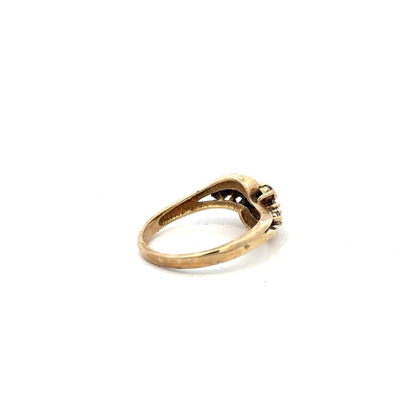9ctd yellow gold diamond ring size M1/2 (SH23572l)