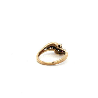 9ctd yellow gold diamond ring size M1/2 (SH23572l)