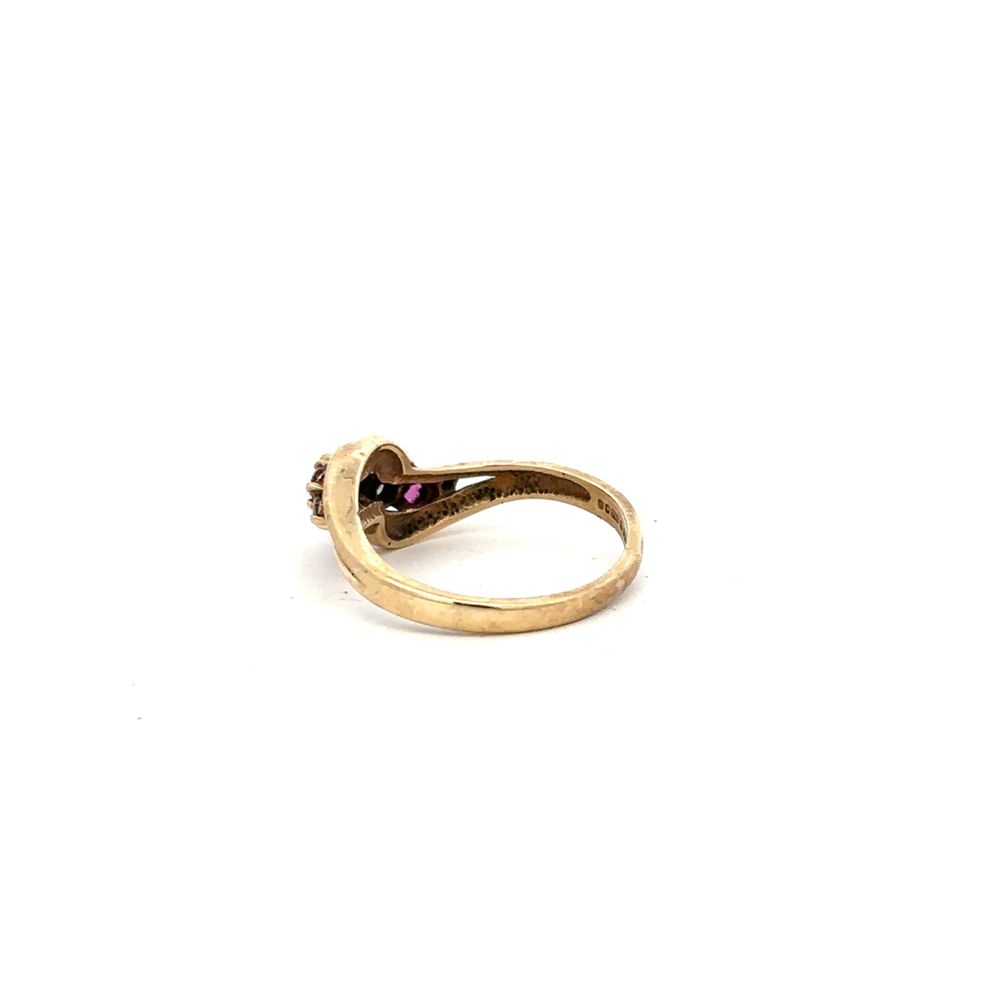 9ctd yellow gold diamond ring size M1/2 (SH23572l)