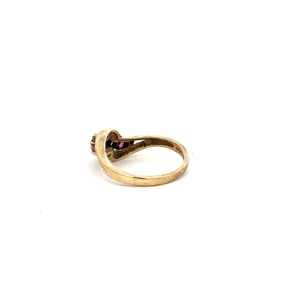 9ctd yellow gold diamond ring size M1/2 (SH23572l)