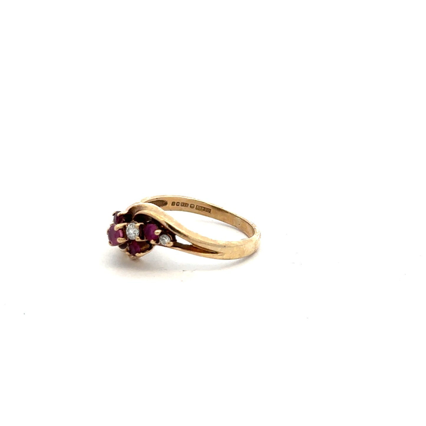 9ctd yellow gold diamond ring size M1/2 (SH23572l)