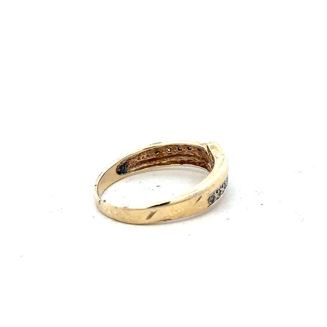 9ct yellow gold diamond ring size L1/2 (sh23832l)
