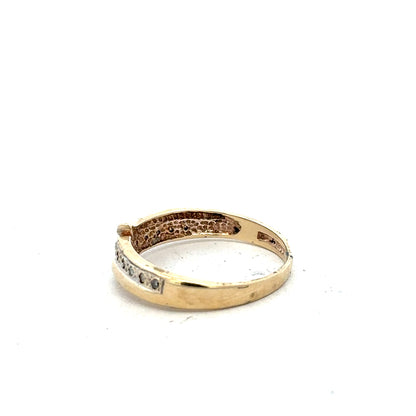 9ct yellow gold diamond ring size L1/2 (sh23832l)