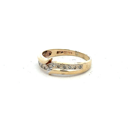 9ct yellow gold diamond ring size L1/2 (sh23832l)
