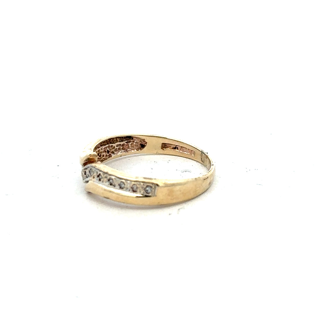 9ct yellow gold diamond ring size L1/2 (sh23832l)