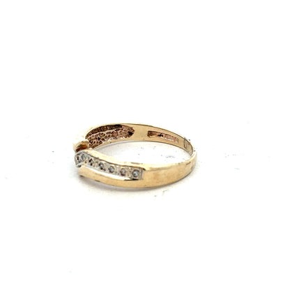 9ct yellow gold diamond ring size L1/2 (sh23832l)