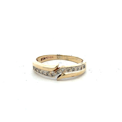 9ct yellow gold diamond ring size L1/2 (sh23832l)