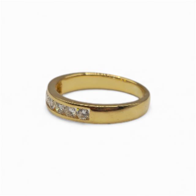 18ct yellow gold half eternity diamond ring  sh24049l