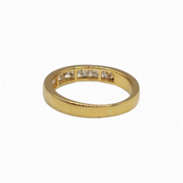 18ct yellow gold half eternity diamond ring  sh24049l