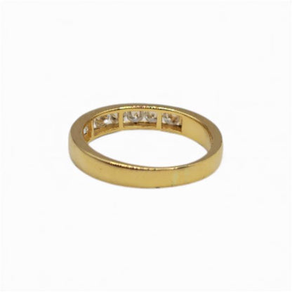 18ct yellow gold half eternity diamond ring  sh24049l