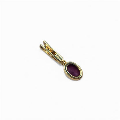9ct yellow gold ruby and diamond pendant  sh25058b