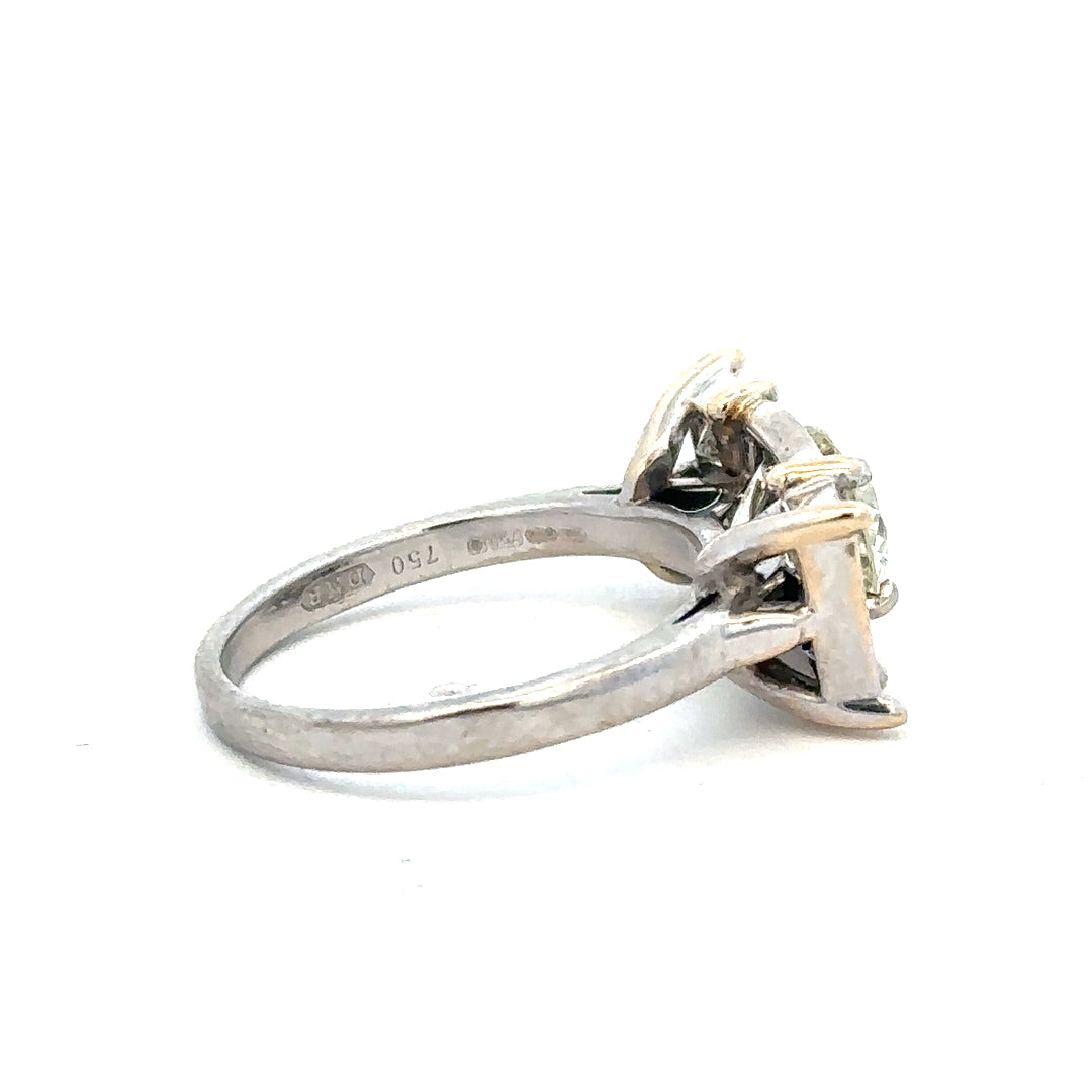 18ct white gold, 1.35 carat diamond ring (bb1315l)