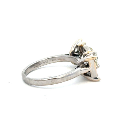 18ct white gold, 1.35 carat diamond ring (bb1315l)
