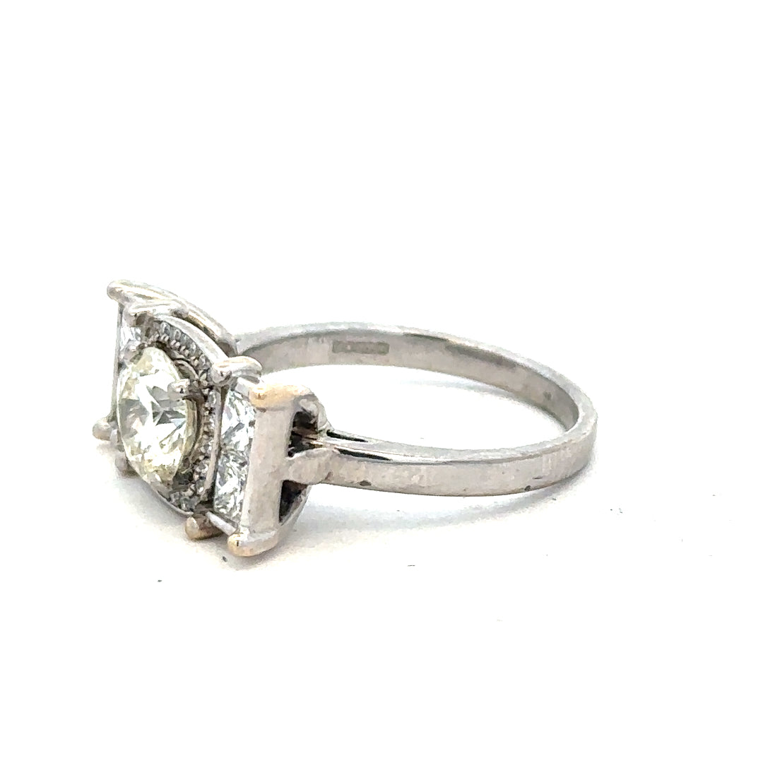 18ct white gold, 1.35 carat diamond ring (bb1315l)