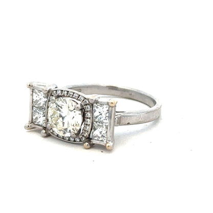 18ct white gold, 1.35 carat diamond ring (bb1315l)