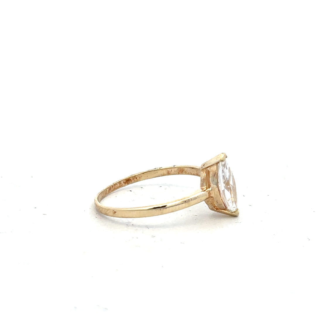 9ct yellow gold ring size P (sh25654b)