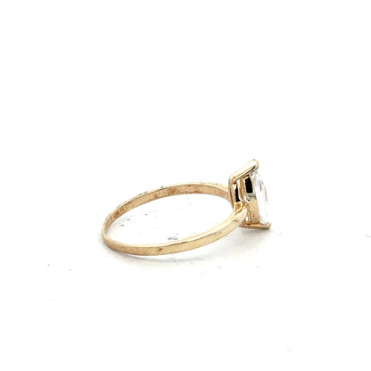 9ct yellow gold ring size P (sh25654b)