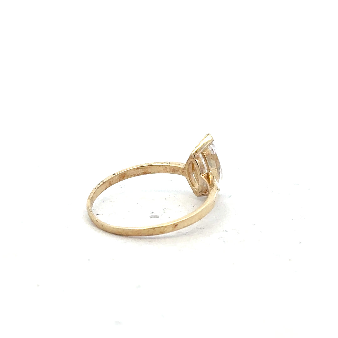 9ct yellow gold ring size P (sh25654b)
