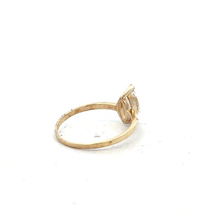 9ct yellow gold ring size P (sh25654b)
