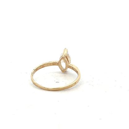 9ct yellow gold ring size P (sh25654b)