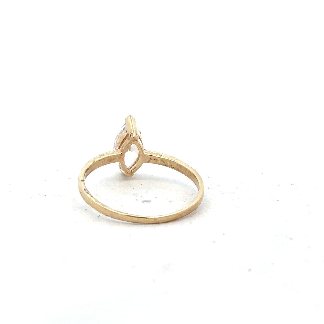 9ct yellow gold ring size P (sh25654b)