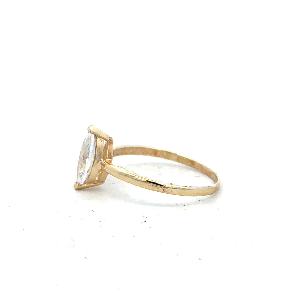 9ct yellow gold ring size P (sh25654b)