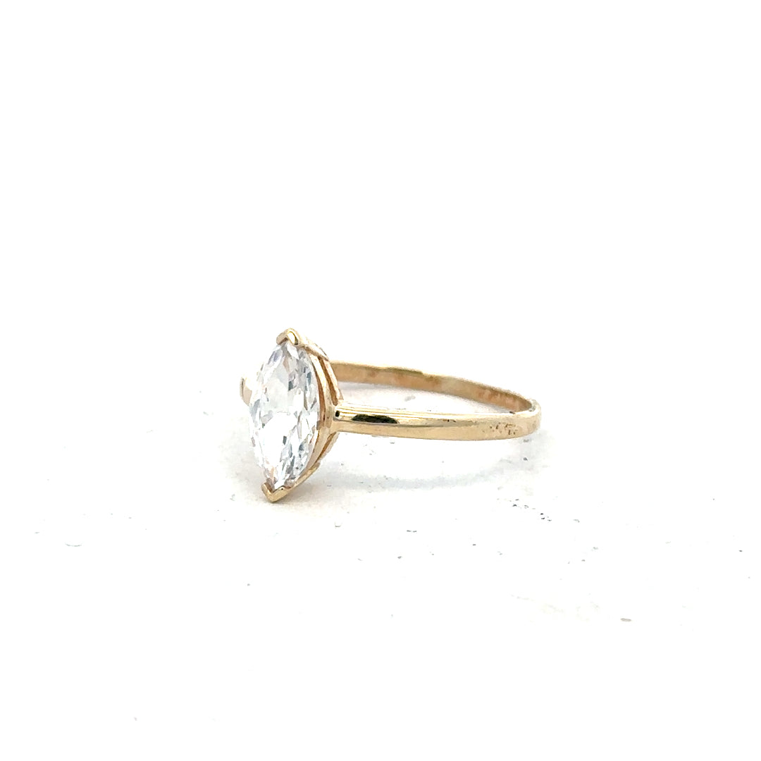 9ct yellow gold ring size P (sh25654b)