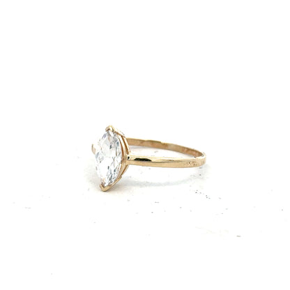9ct yellow gold ring size P (sh25654b)