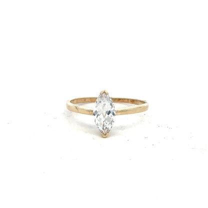 9ct yellow gold ring size P (sh25654b)