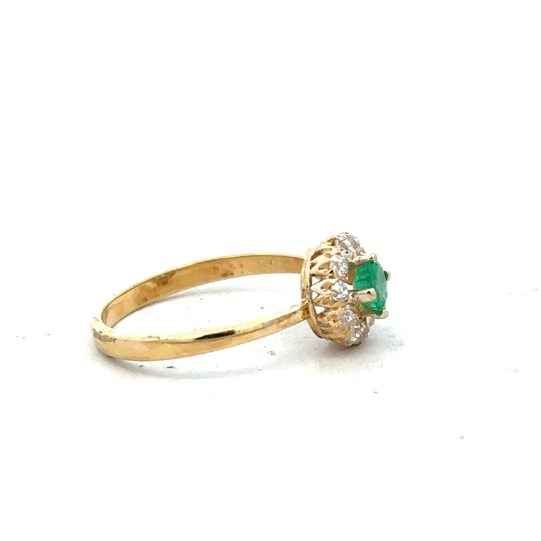18ct yellow gold diamond ring size P1/2 (sh25756b)