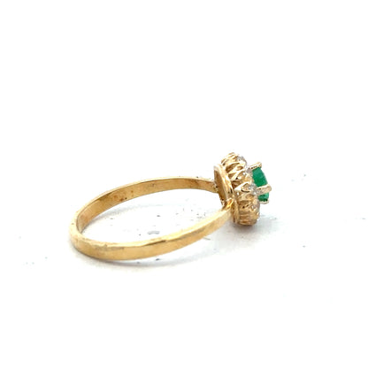 18ct yellow gold diamond ring size P1/2 (sh25756b)