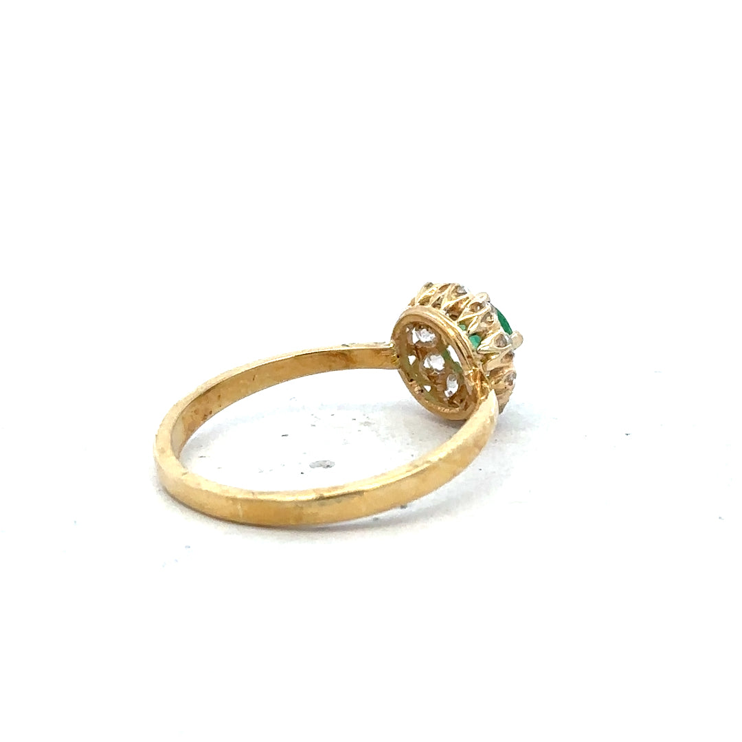 18ct yellow gold diamond ring size P1/2 (sh25756b)