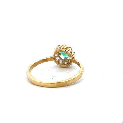 18ct yellow gold diamond ring size P1/2 (sh25756b)