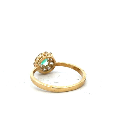 18ct yellow gold diamond ring size P1/2 (sh25756b)