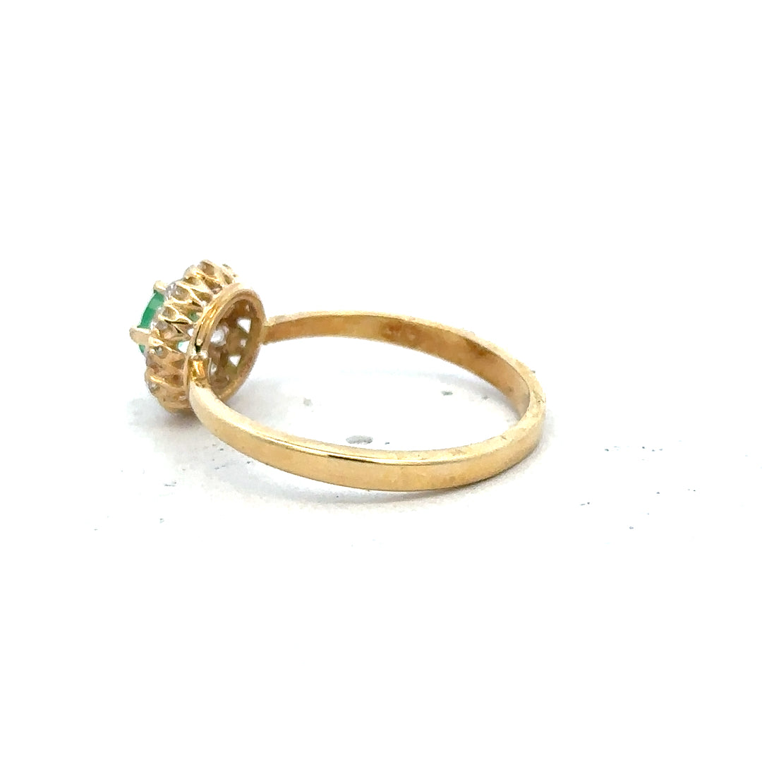 18ct yellow gold diamond ring size P1/2 (sh25756b)