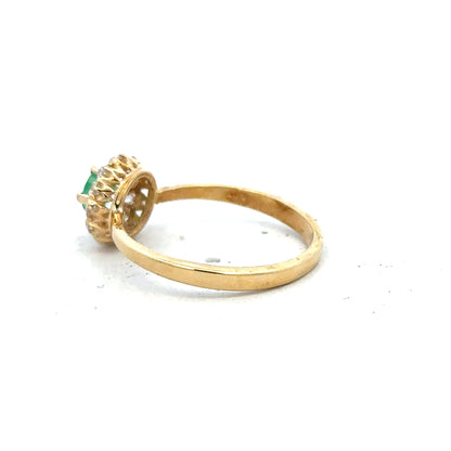 18ct yellow gold diamond ring size P1/2 (sh25756b)