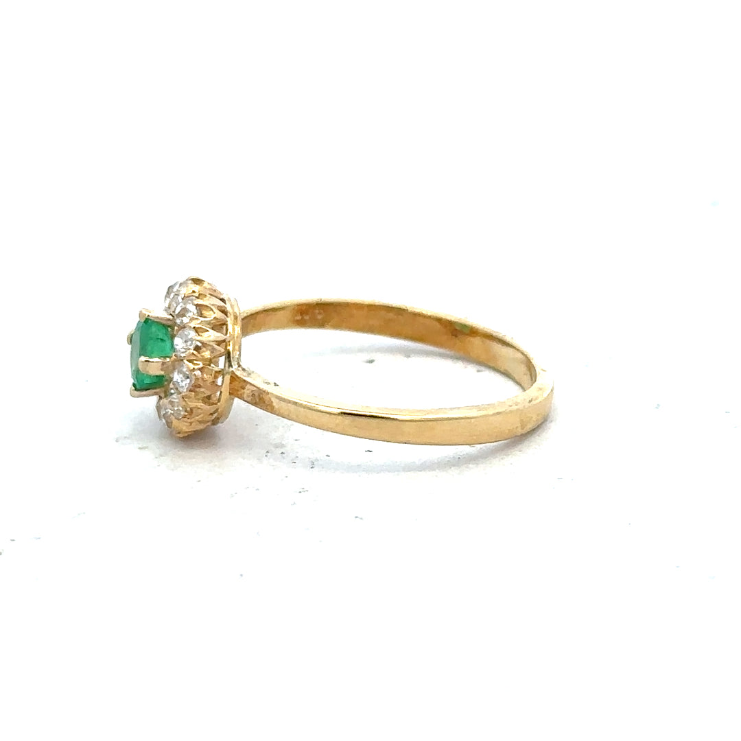 18ct yellow gold diamond ring size P1/2 (sh25756b)